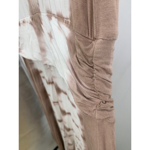 Venus Tie-Dye Maxi Dress Scoop Tank Slit Ruched Belt Cut Out Taupe M RDD10480 - Picture 8 of 9